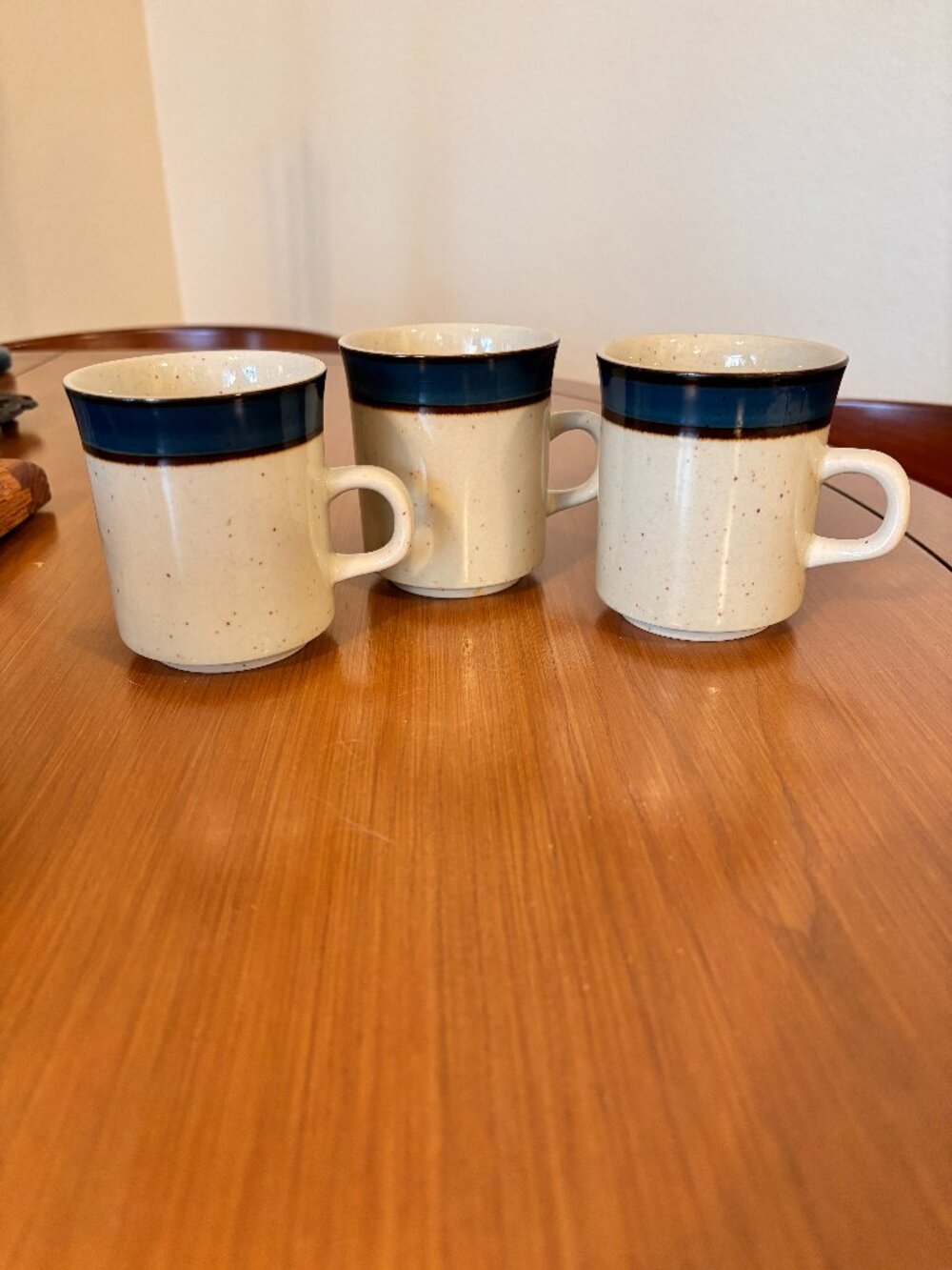 Vintage Japanese Mugs - 3 "Rainbow Stoneware - 652 Mariana"